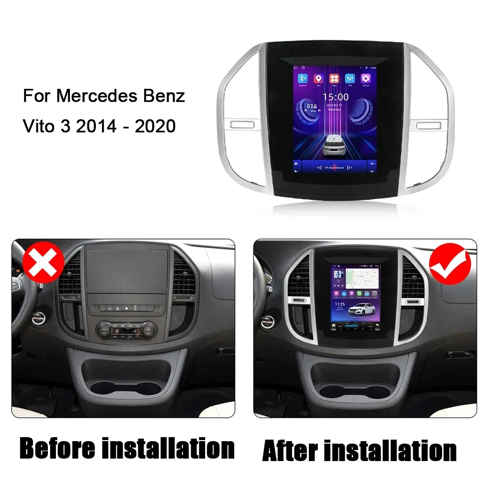 9.7'' For Mercedes Benz Vito 3 2014-2020 Android 16 Auto Car Radio Multimedia Video Player