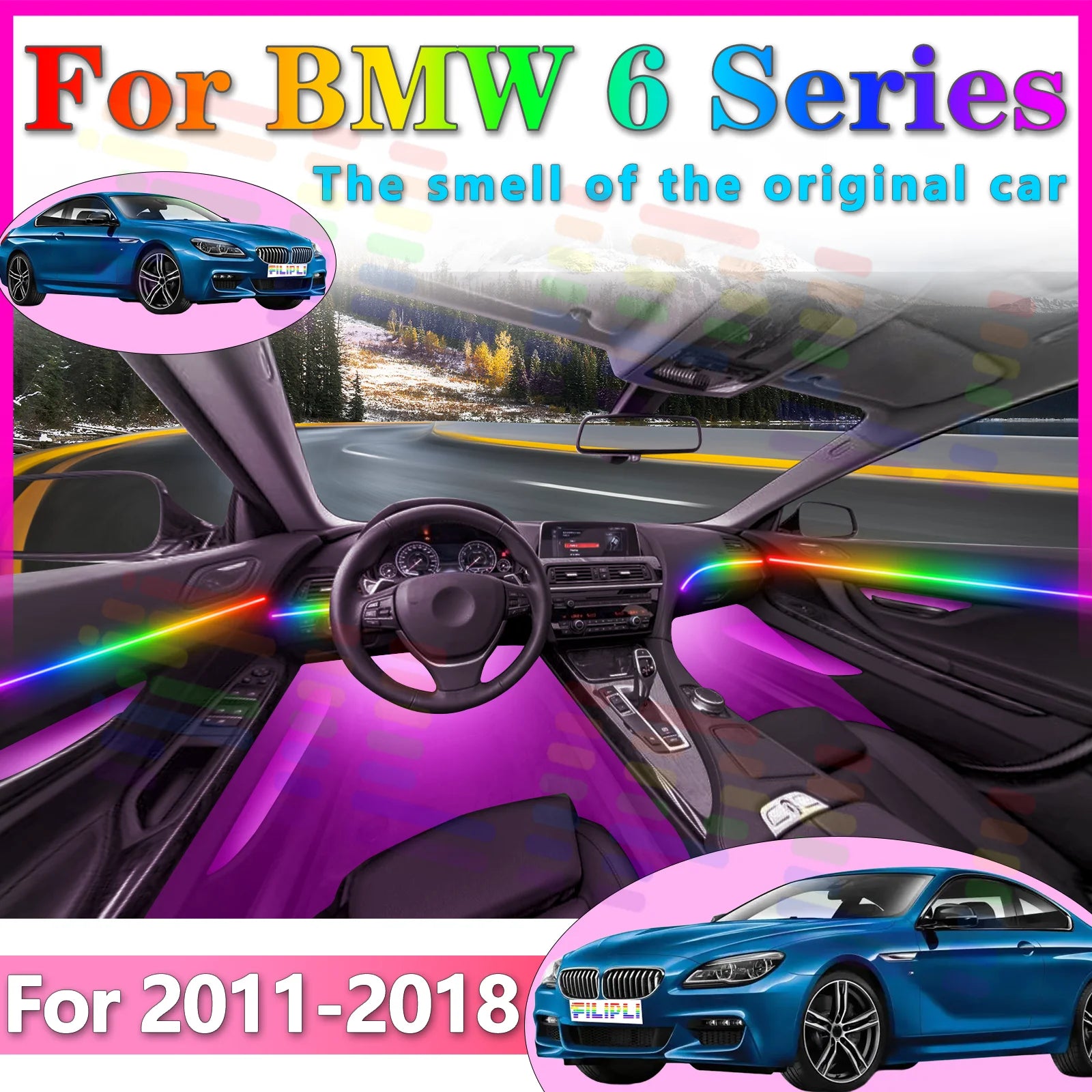 RGB - LED Strip - for BMW F06 F13 F12 - Car Interior Lighting | AUTOKITSHOP