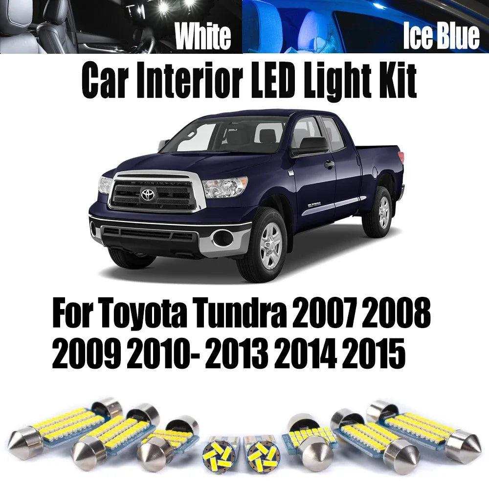 12-Piece LED Interior Light Kit for Toyota Tundra 2007- 2013 - Canbus Dome Map Door Trunk Bulbs | AUTOKITSHOP