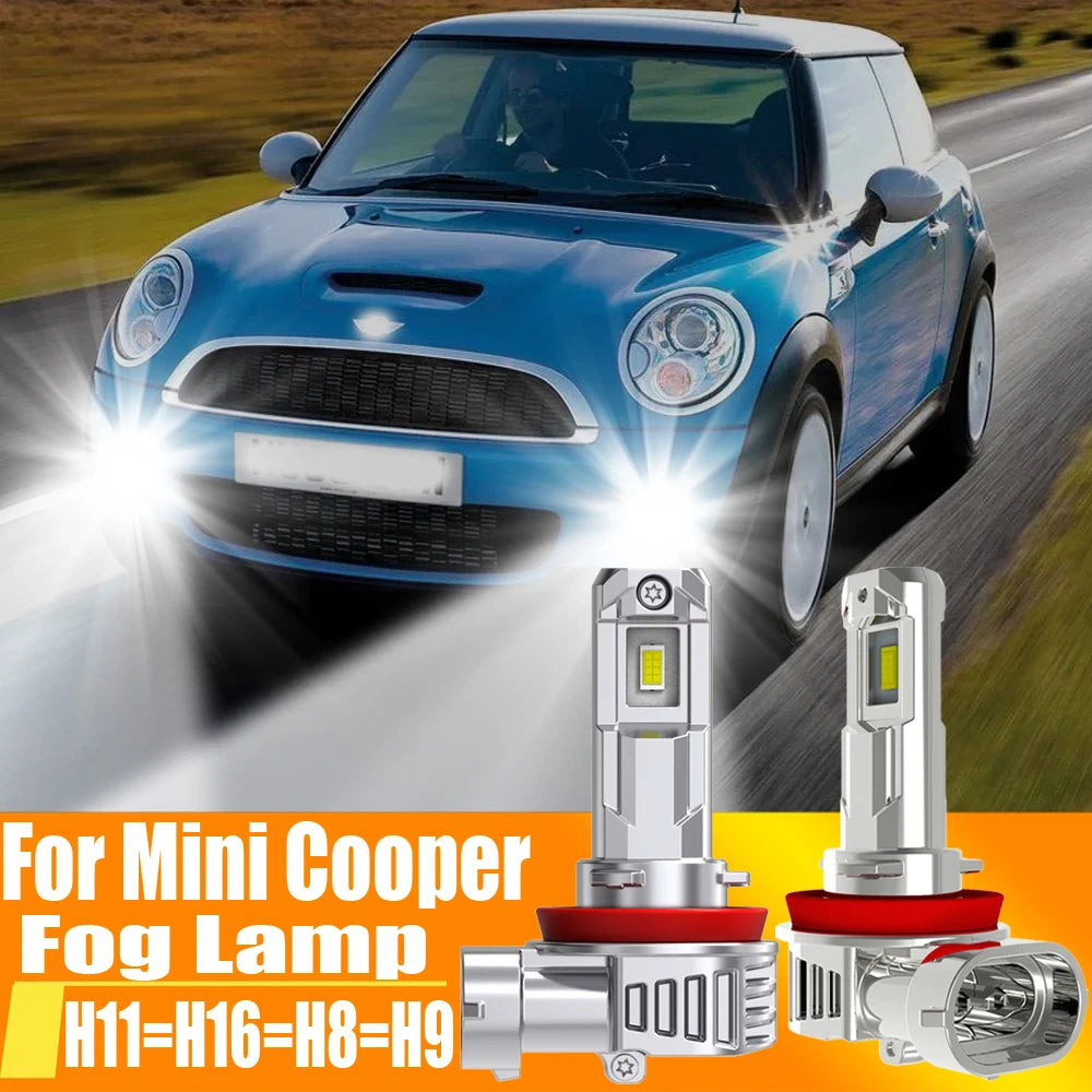 2x H11 H8 H16 H9 Led Fog Lights Canbus Car Bulb Driving Running Lamp 12v 55w For Mini Coop