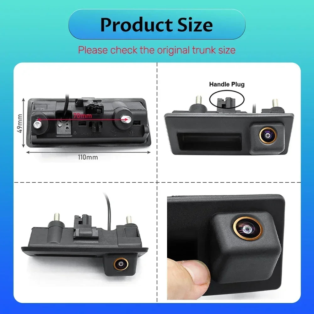 SKIG AHD 1080P 170° Car Rear View Trunk Handle Camera For Volkswagen VW Passat Jetta Tigua