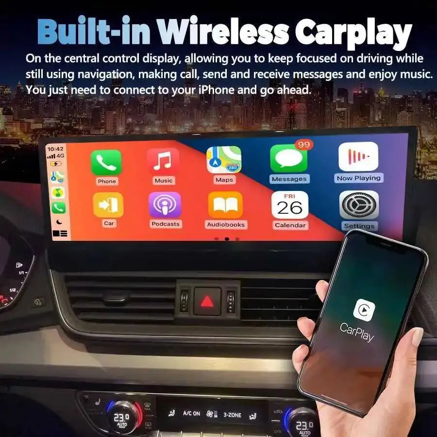 14.9" Android Car Radio For Audi Q5L Sq5 2018 - 2020 Wireless CarPlay GPS Navigation Multi | AUTOKITSHOP