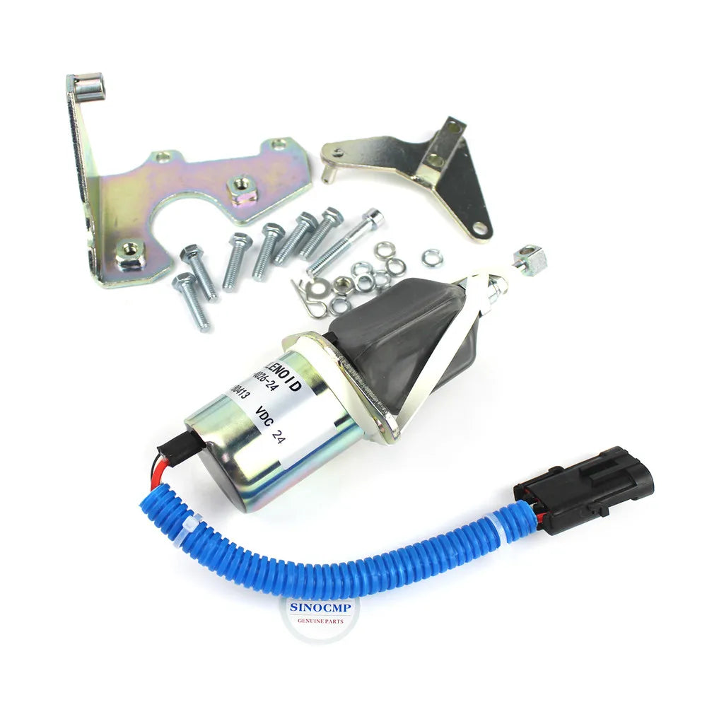 1Set 24V Diesel Fuel Shut Off Solenoid SA-4026-24 For Cummins 5.9L 8.3L Excavator Parts