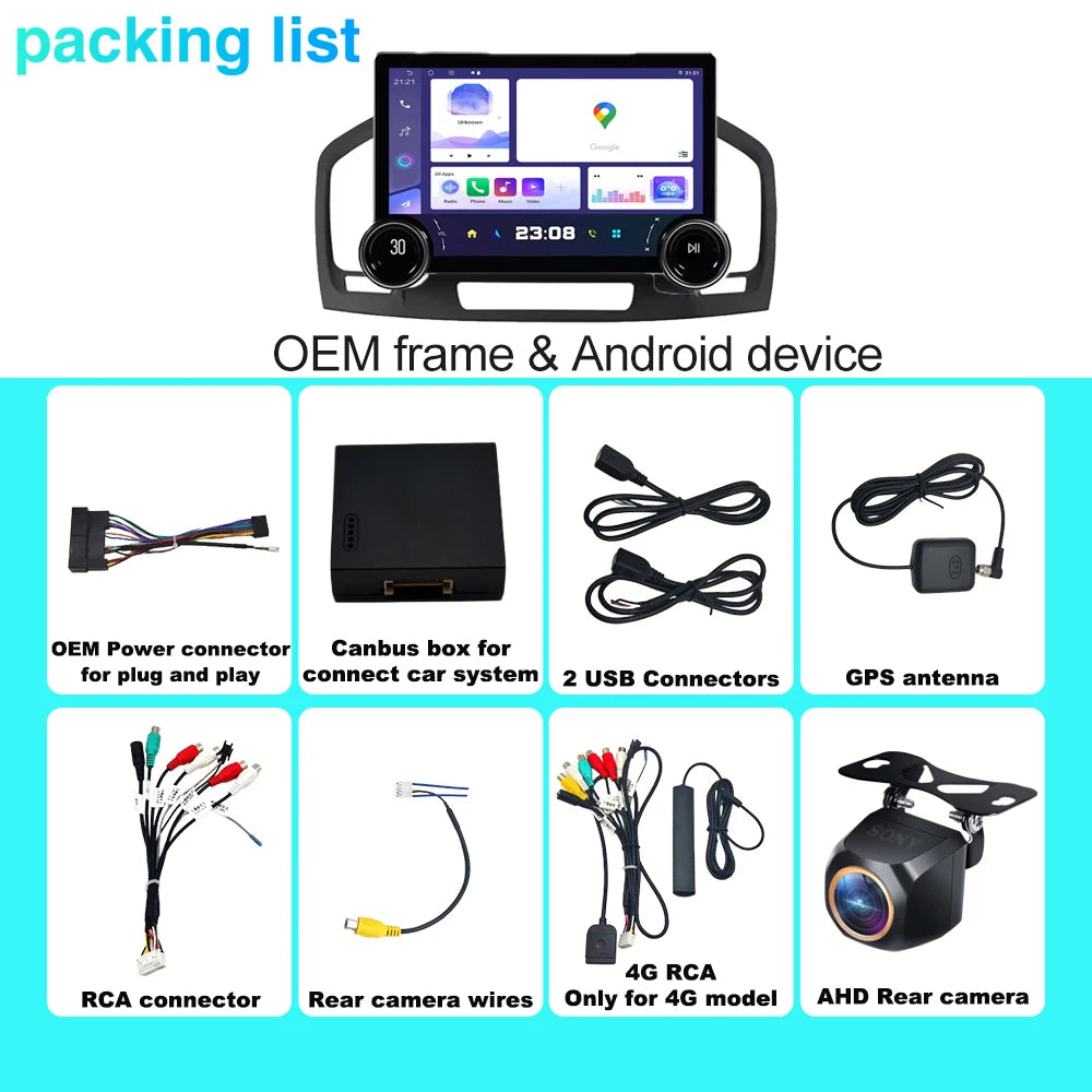5G WIFI For Buick Regal Opel Insignia 2009 - 2013 Car Android Auto Radio Carplay Navigatio