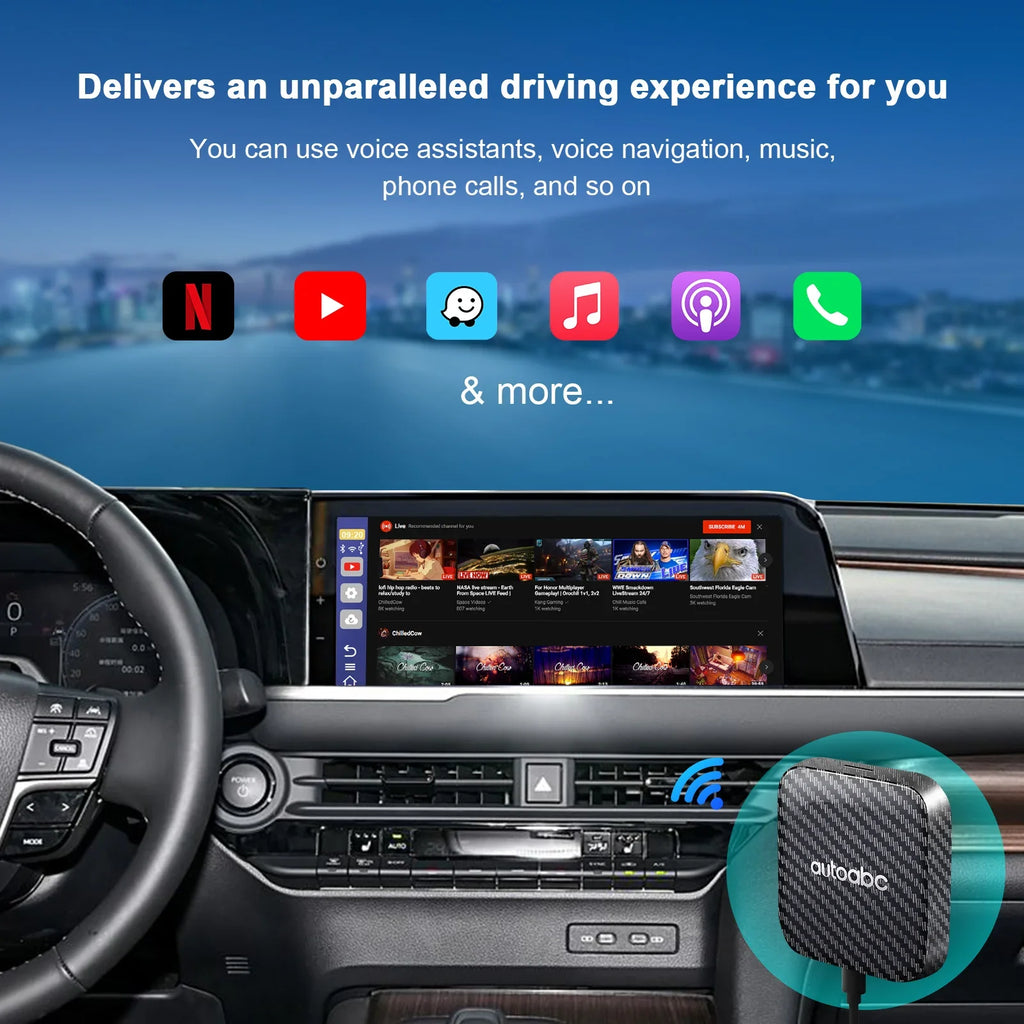 Wireless Carplay Android Auto Smart Mini AI Box For Netflix Youtube Toyota VW Mazda Hyunda | AUTOKITSHOP