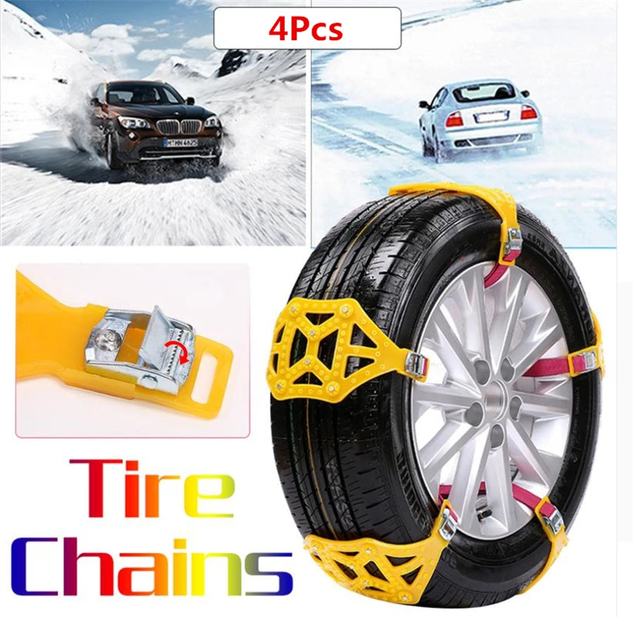 Universal Car Anti-skid Tire Snow Chains Beef Tendon Manganese Steel Nails Thickened Emerg