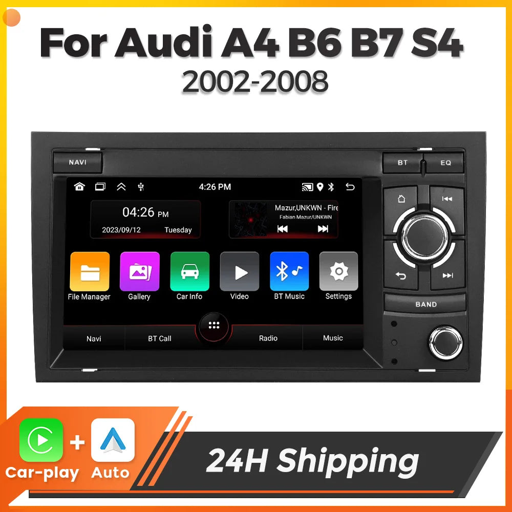 7'' Android 15 Car Radio for Audi A4 B6 B7 B8 S4 RS4 Seat Exeo Wireless Carplay Auto Multi | AUTOKITSHOP