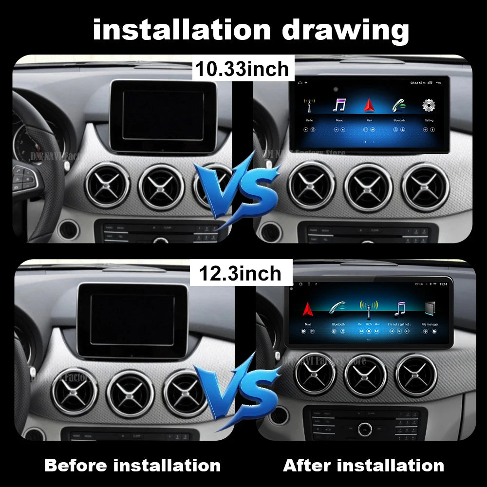 Car Radio Multimedia Video For Benz B-class W246 W245 2012 - 2019 Player Navigation GPS An
