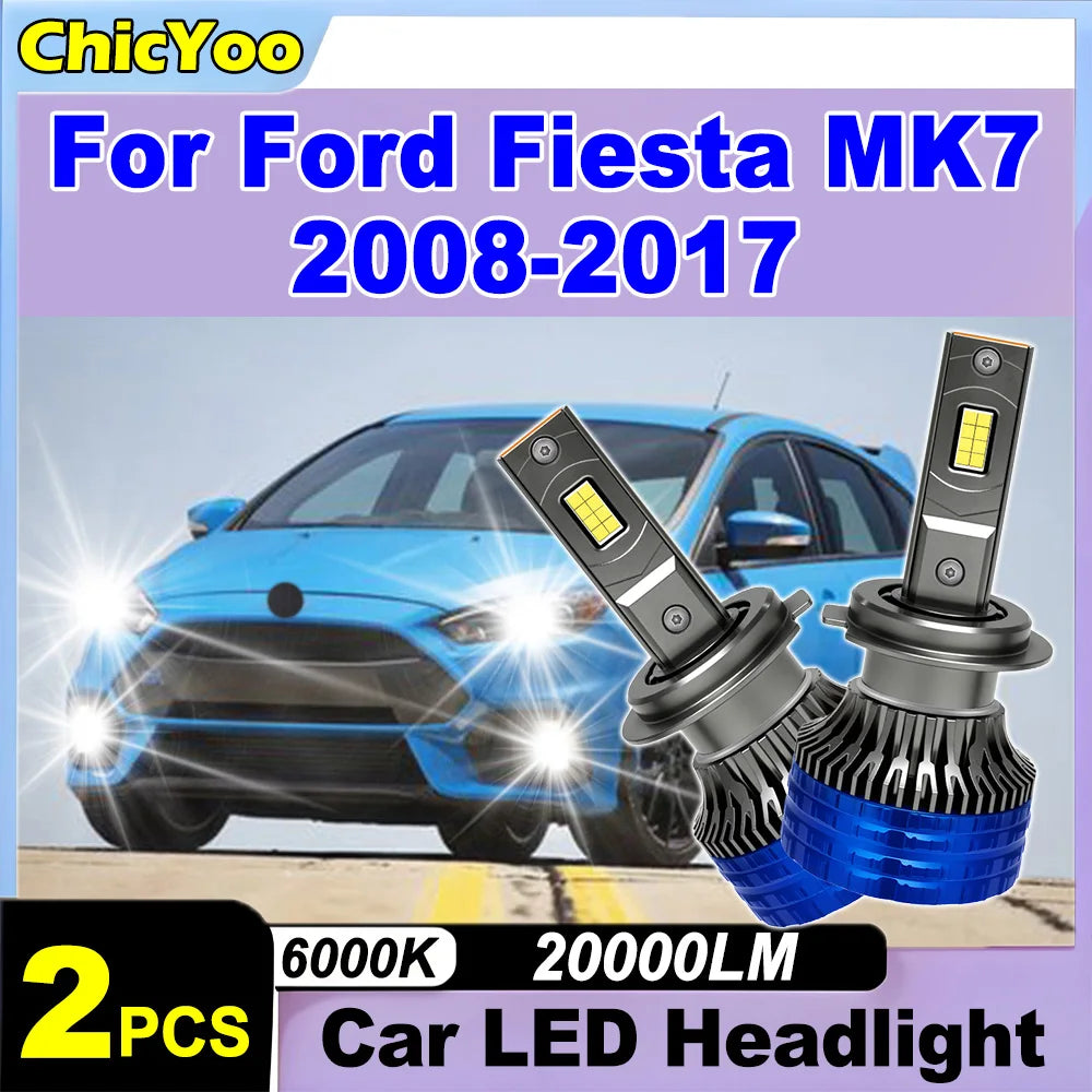 CSP Chips 150W 6000K White H7 LED Headlights With Double Copper Tube Turbo Fan Auto Lights
