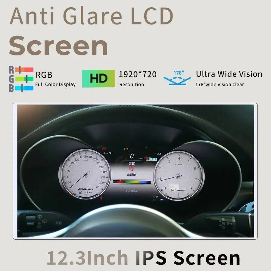 12.3" LCD Instrument Cluster For Mercedes Benz GLC C-Class C Class W205 X253 C180 C200 C22 | AUTOKITSHOP
