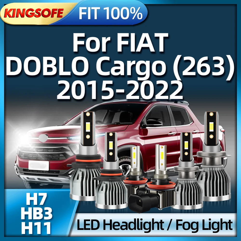 Roadsun H7 LED Headlight HB3 Bulb 26000LM H11 Car Fog Light For FIAT DOBLO Cargo (263) 201