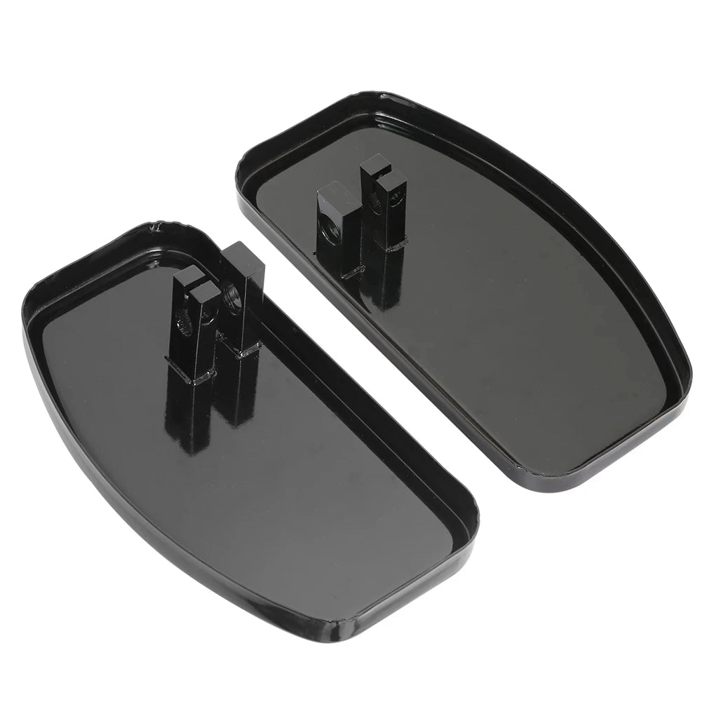 Black Front Driver Footpegs Floorboards Footrest For Honda Yamaha V-STAR XVS 400 Kawasaki Suzuki - Automotive LED Light