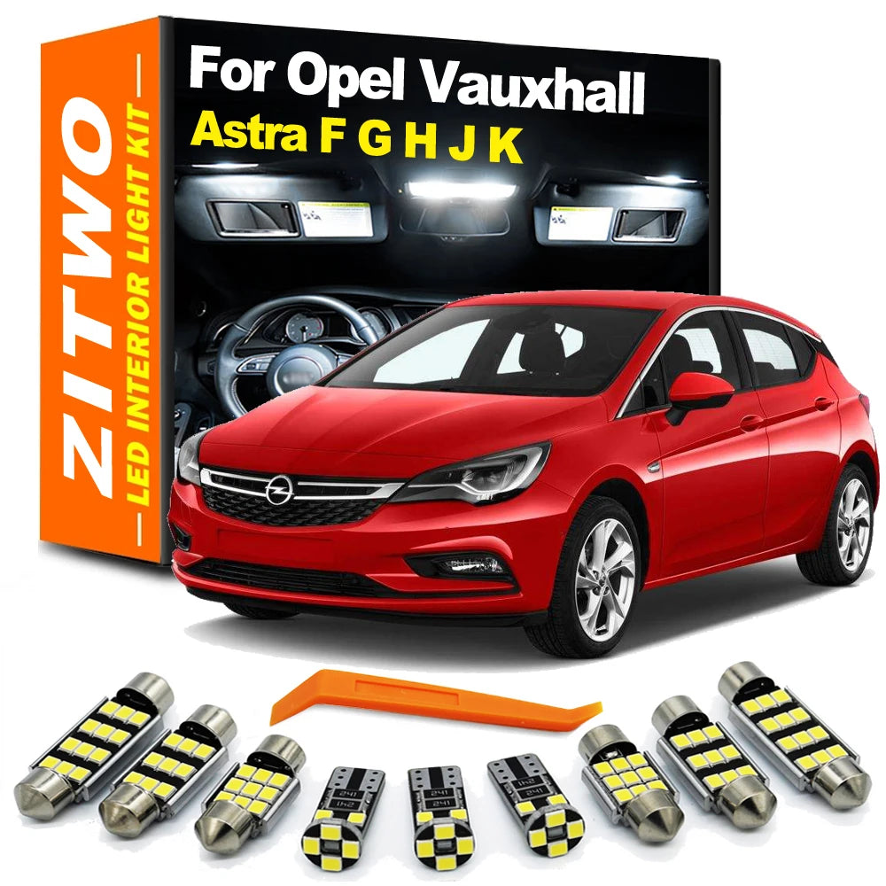 Car Lamp Accessories For Opel Vauxhall Astra F G H J K GTC OPC 1991- 2015 2016 2017 2018 2019 2020 2021 LED Interior Light Kit