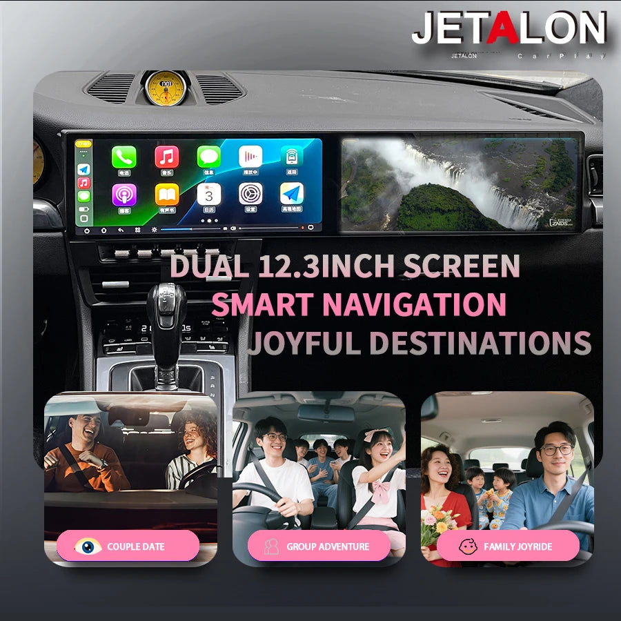 12.3" Dual Screen Multimedia Video Player For Porsche 911 991 2012-2018 Android15 Car Radi | AUTOKITSHOP