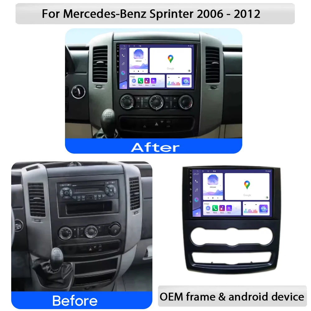 For VW Crafter For Mercedes Benz Sprinter 2006 2007 - 2016 Car Radio Multimedia Video Play