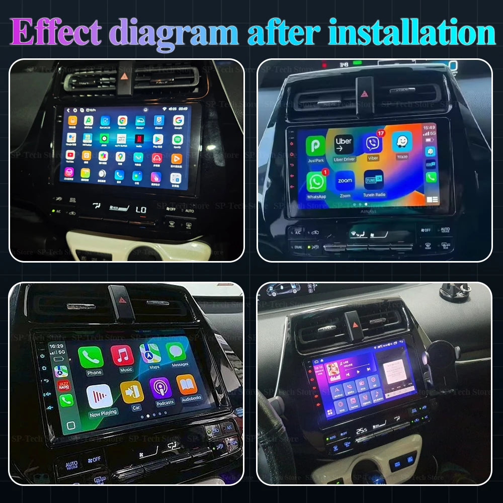 Android 16 For Toyota Prius Xw50 2015 2016 2017 2018 2019 2020 Carplay Auto Car Radio Mult | AUTOKITSHOP
