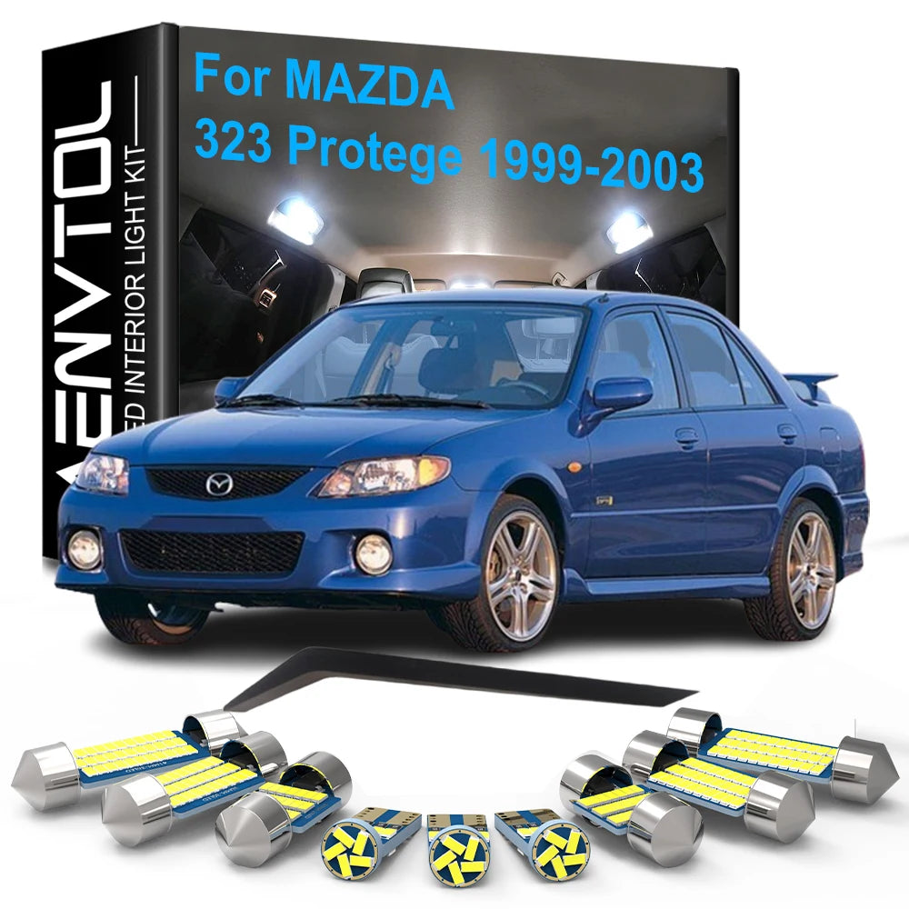 12-Piece LED Interior Light Kit for Mazda 323 Protege - Canbus Error-Free Bulbs | AUTOKITSHOP