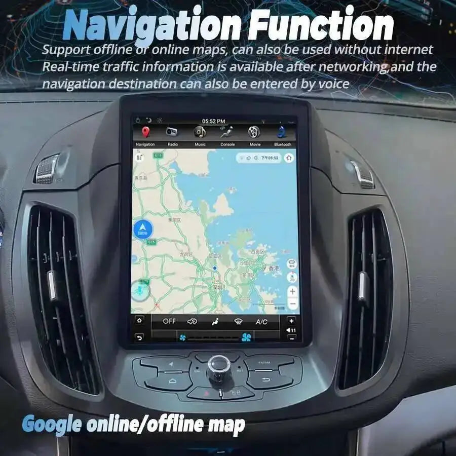 GPS Navigation 10.4inch Android 15 Car Radio Navirider Automatic Qled Screen Carplay For F