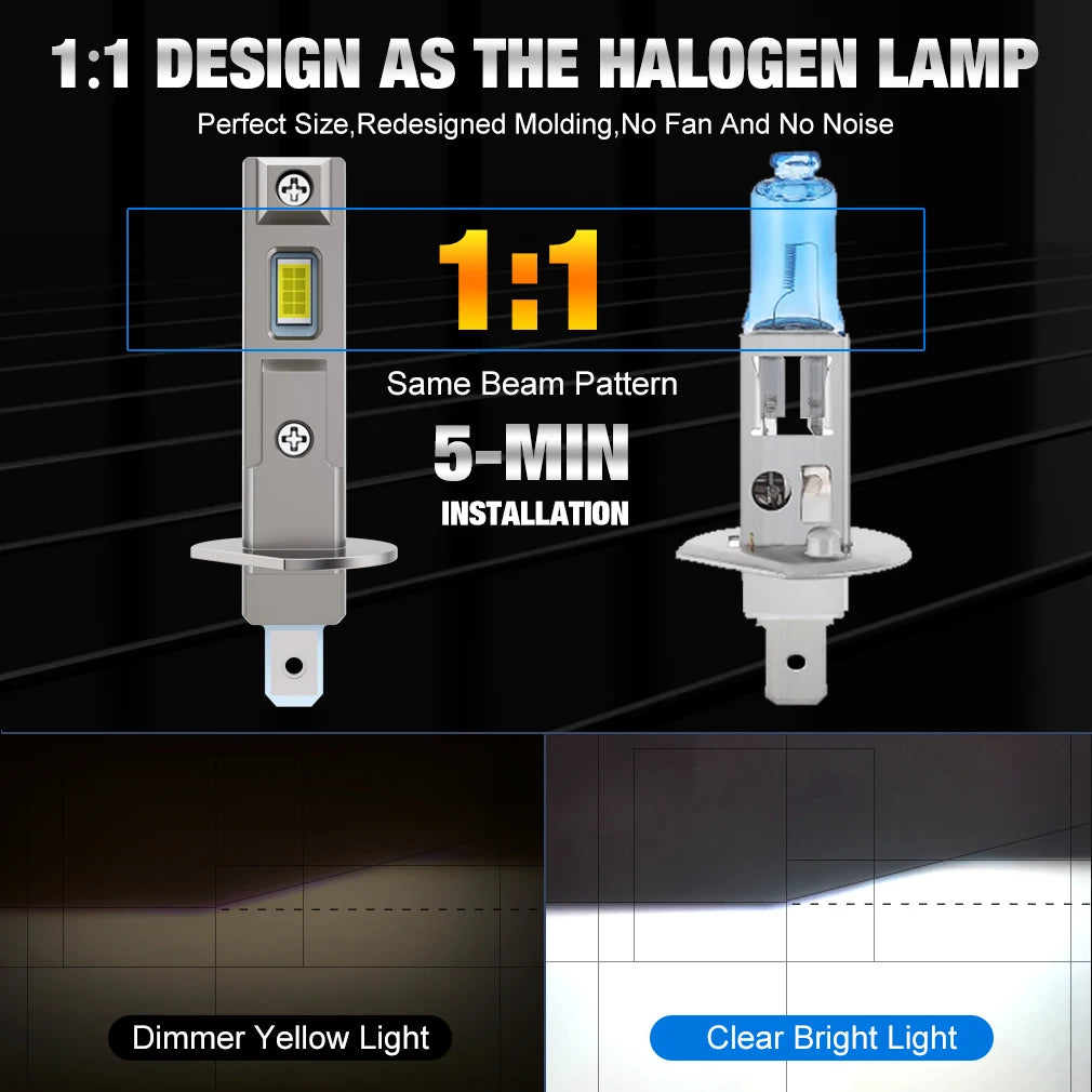 XSTORM H1 LED Light Bulbs 100W 20000LM H3 Headlight Canbus 12V 6500K Auto Signal Lights Ca