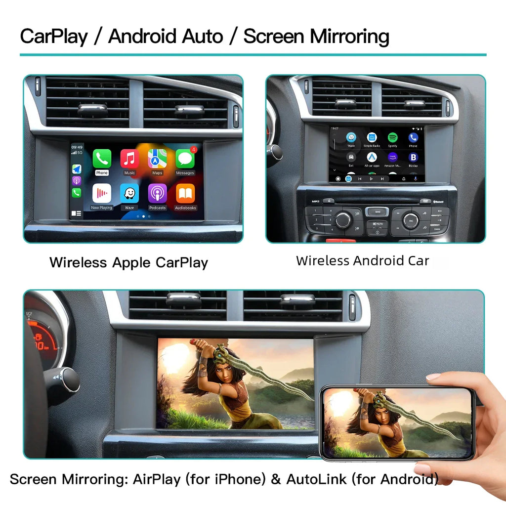 Wireless Carplay Android Auto For Peugeot Citroen SMEG NAC Picasso for Peugeot 308 508 208 | AUTOKITSHOP