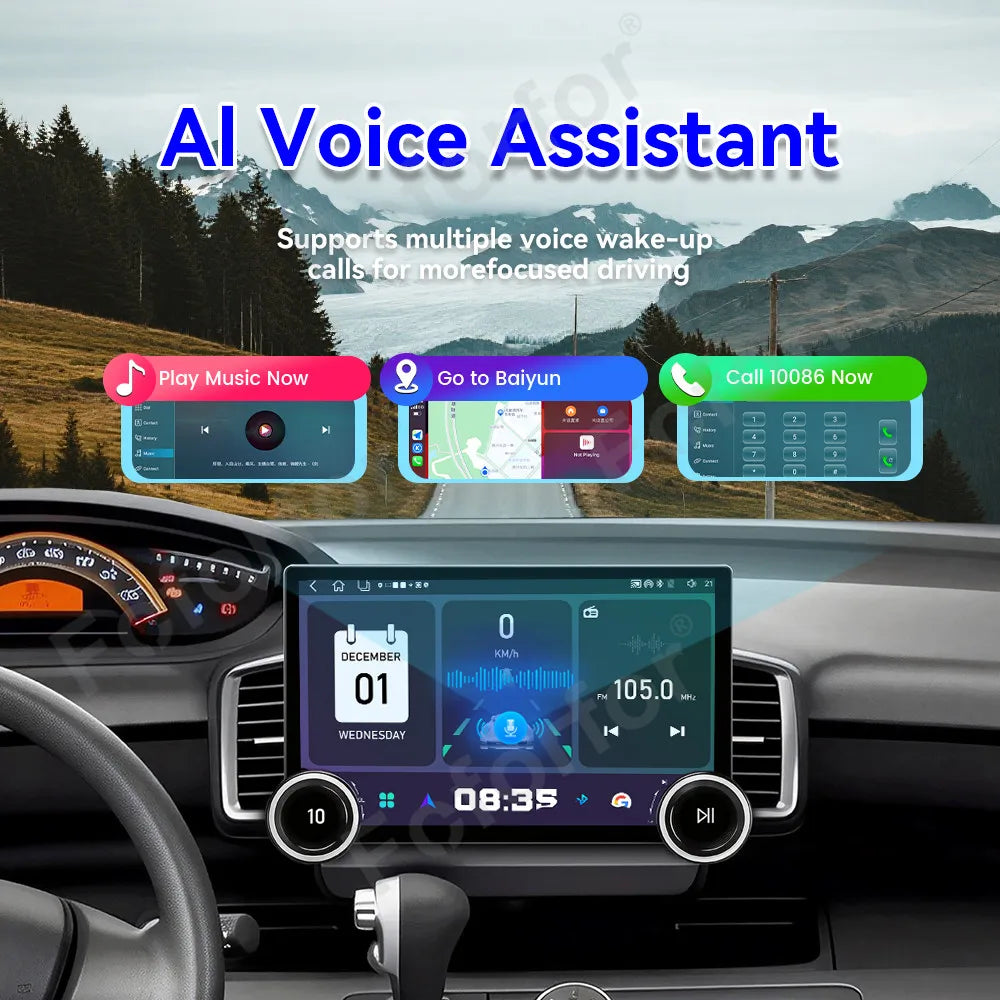 Modern Upgrade 11.5 Inch High Definition Large Display Wireless Carplay Android 15 GPS Nav