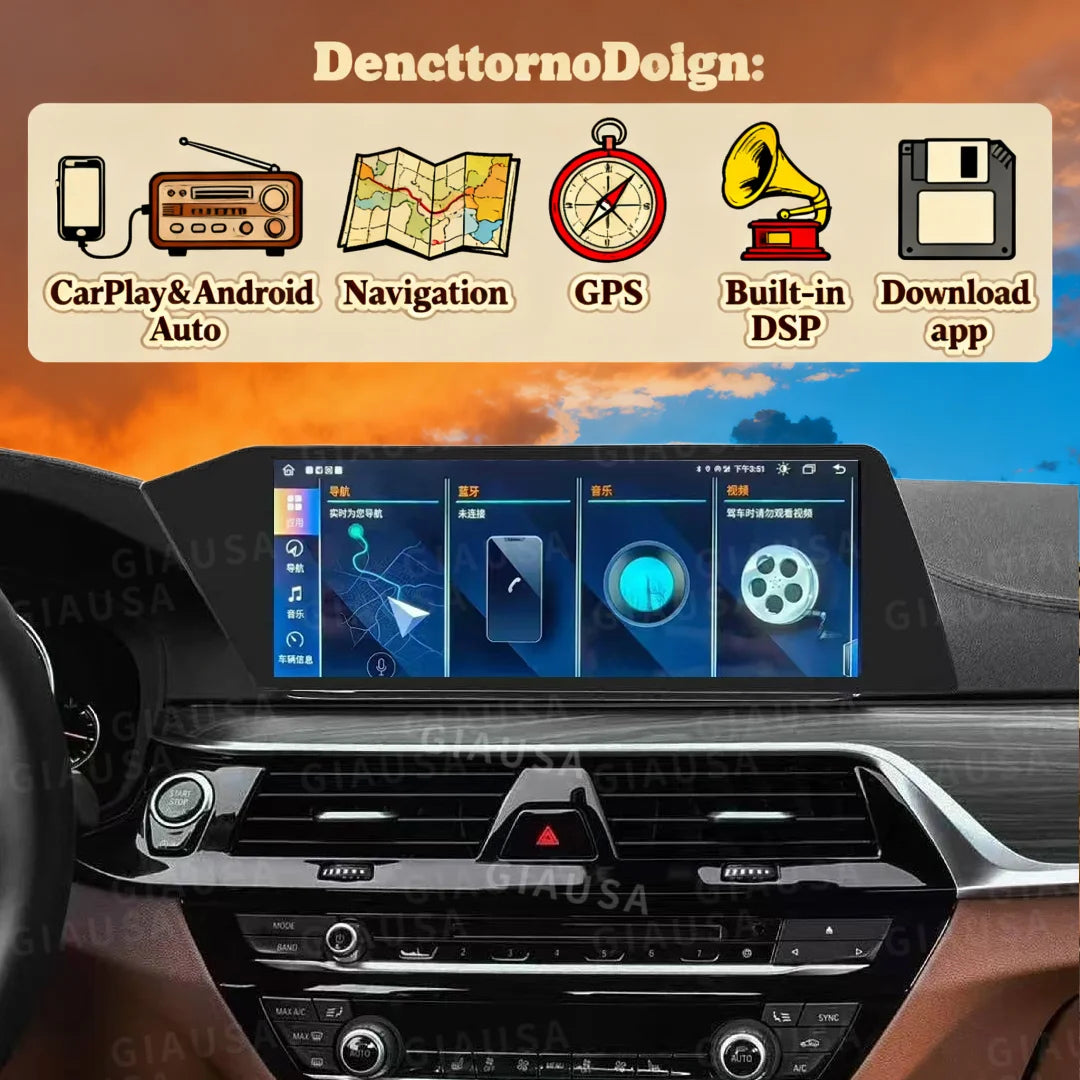 12.3 Inch Touch Screen Latest Car Redio For BMW 5 Series G30 2018 EVO System CarPlay GPS N