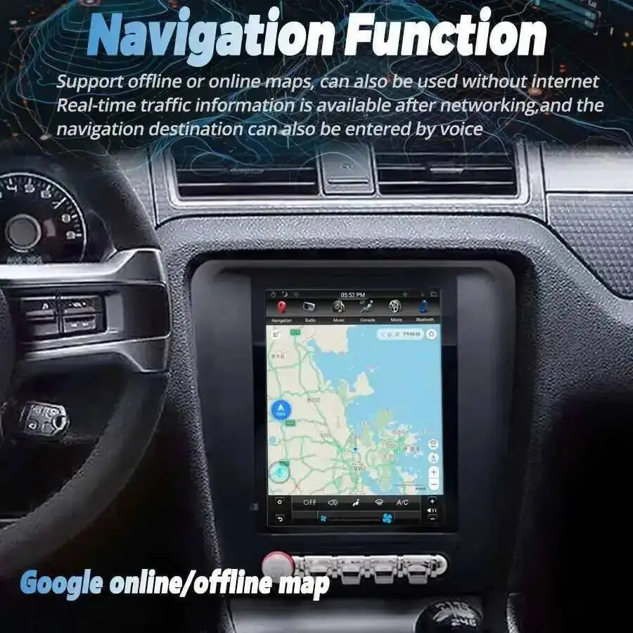 Android 15 Touch Screen For Ford Mustang 2011-2014 Navi GPS 9.7'' Radio Stereo Car Carplay