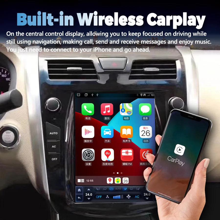 Android 14 Screen For Nissan Teana Altima 2013 - 2016 2017 Stereo GPS Car Radio Multimedia