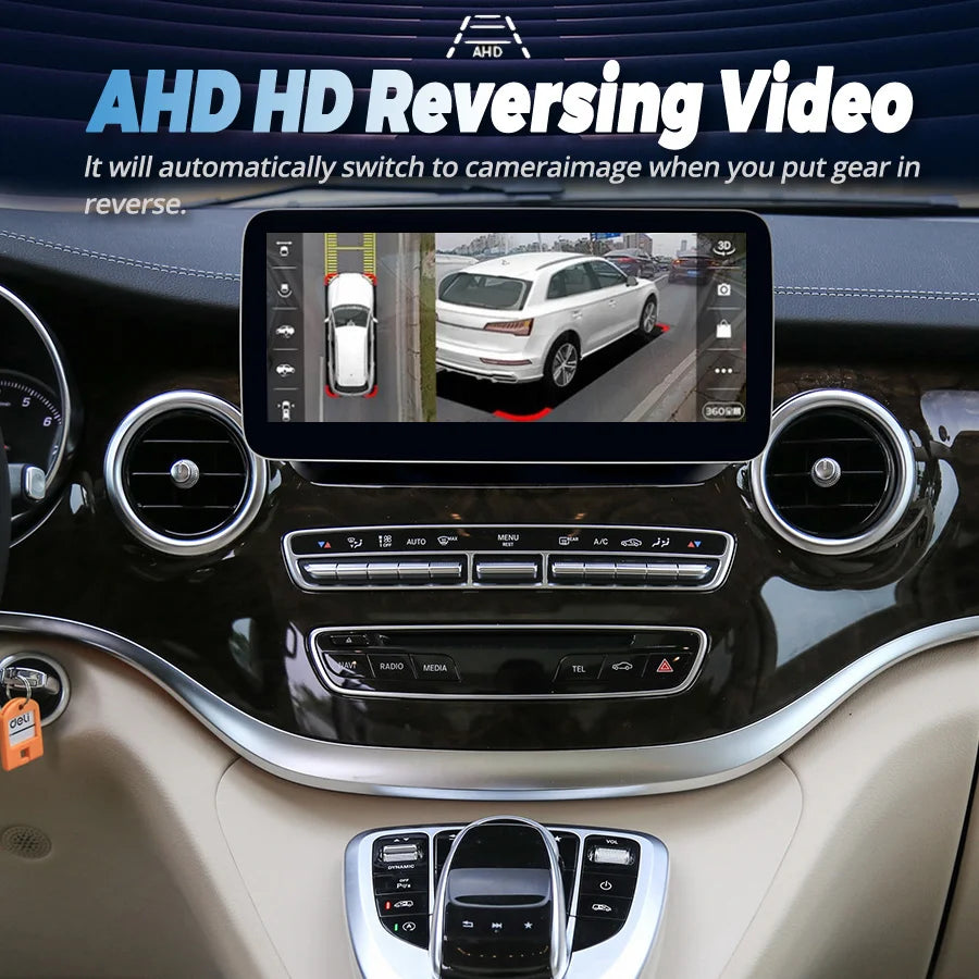 12.3" Android Qled Screen For Mercedes Benz V Class 2019 V260 V250 W447 2017 2019 GPS CARP