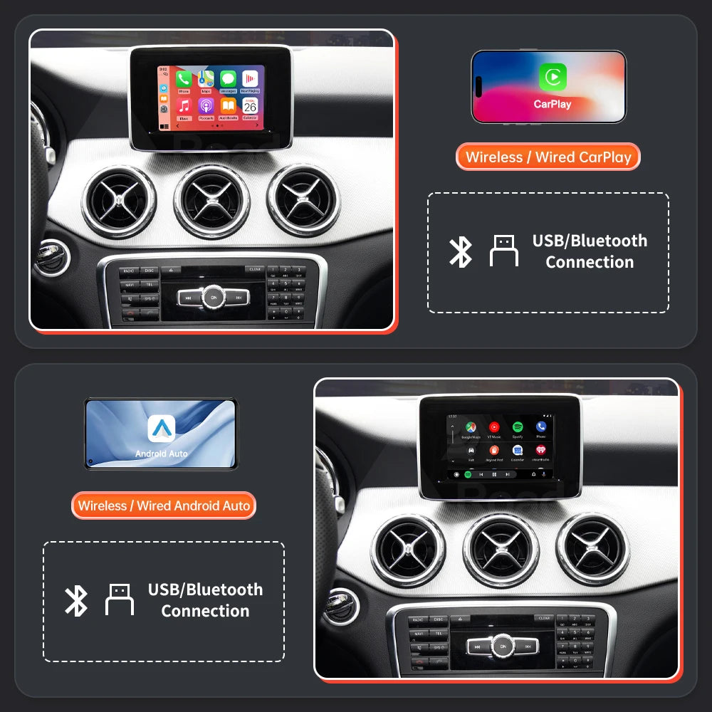 Road Top Wireless CarPlay For Mercedes Benz A B Class W176 W246 CLA GLA 2011-2015, with An | AUTOKITSHOP