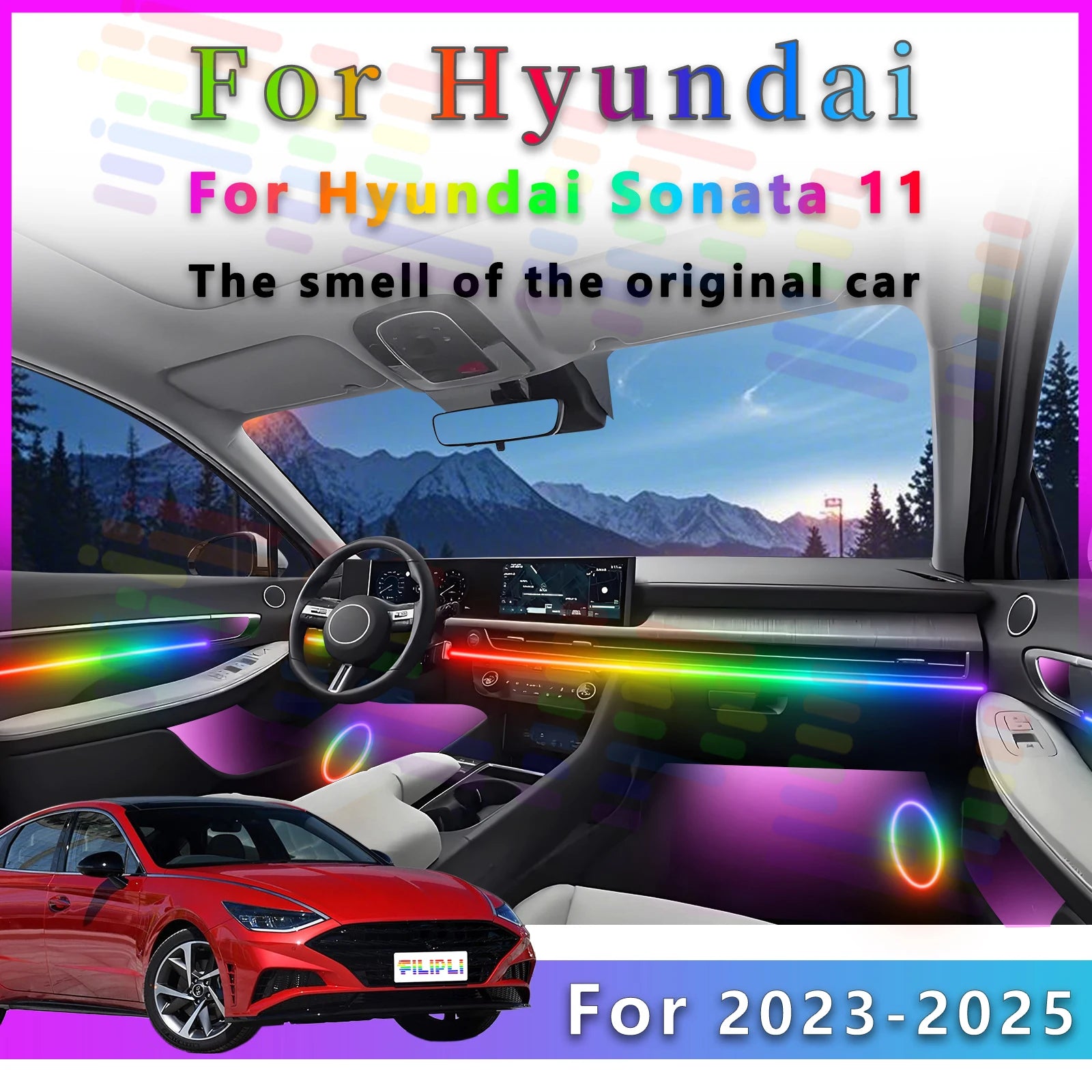 RGB - Ambient Light - for Hyundai DN8 2023-2025 - App Control - Car Interior Lighting | AUTOKITSHOP