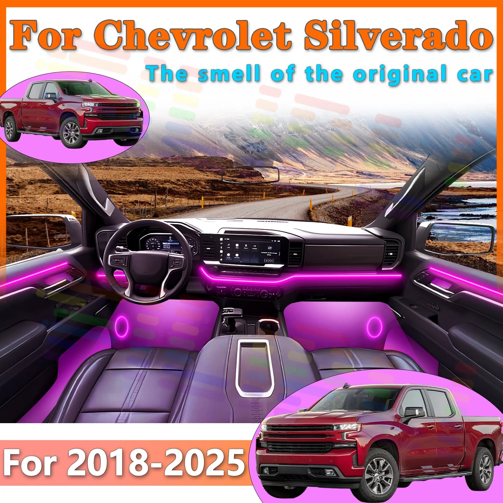 RGB - Ambient Light - for Chevrolet 2018-2025 - Car Interior Lighting | AUTOKITSHOP