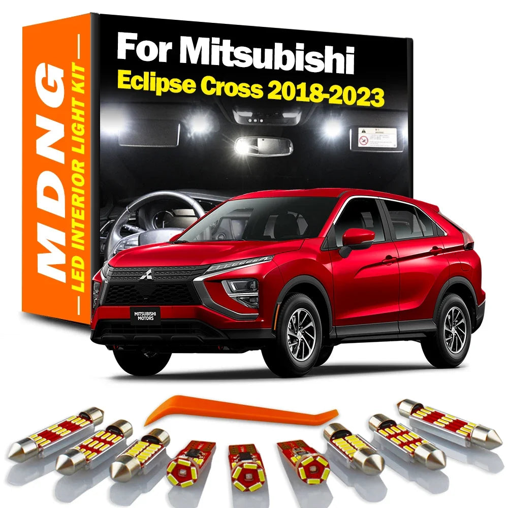 11-Piece LED Interior Light Kit for Mitsubishi Eclipse Cross - Canbus Error-Free Bulbs | AUTOKITSHOP
