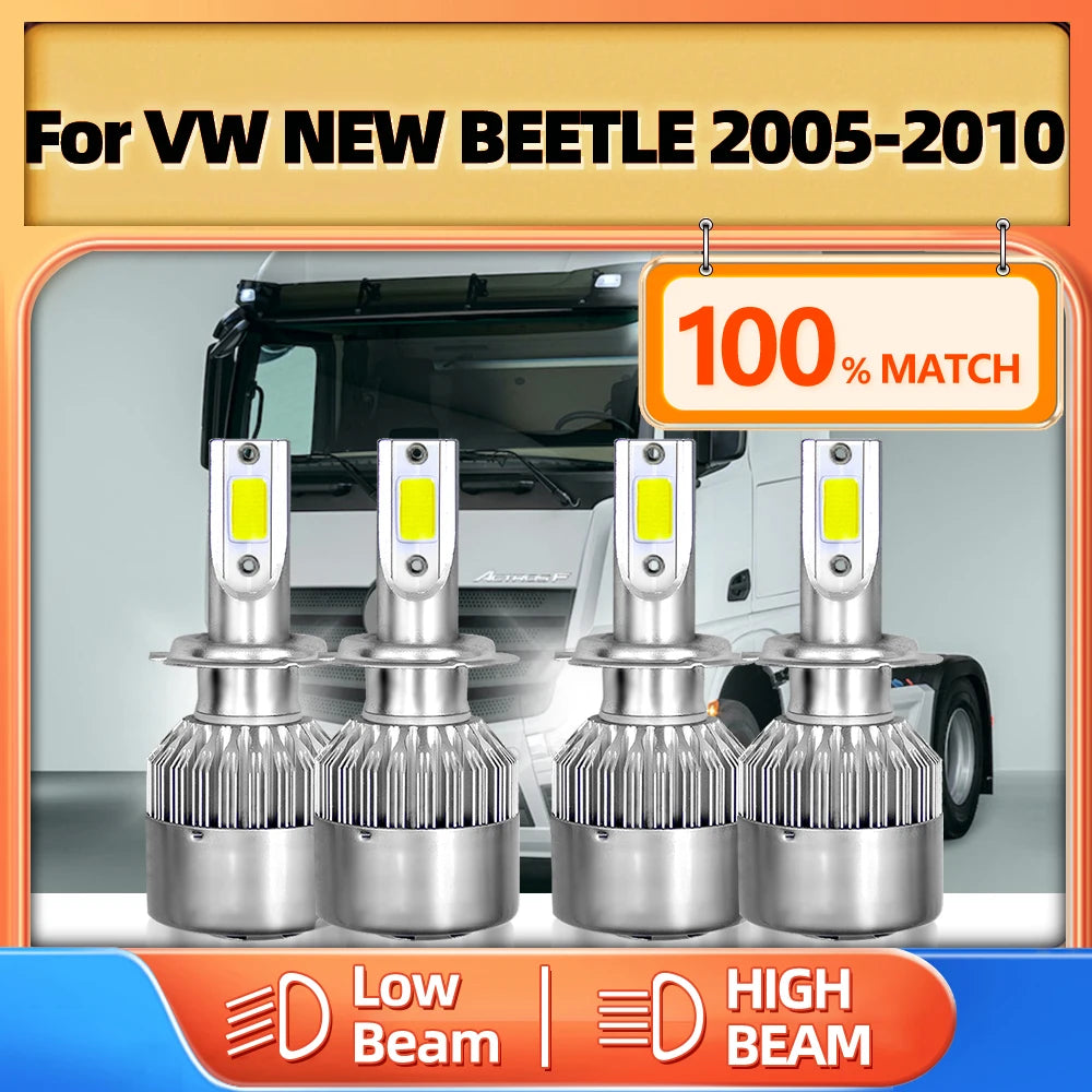 H7 LED Canbus 40000LM Truck LED Headlights 12V 6000K White Car Headlamp Bulbs For VW NEW B
