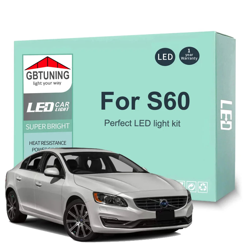 LED Interior Light Kit for Volvo S60 I II MK1 MK2 2000-2012 - Canbus Dome Map Door Trunk Bulbs | AUTOKITSHOP