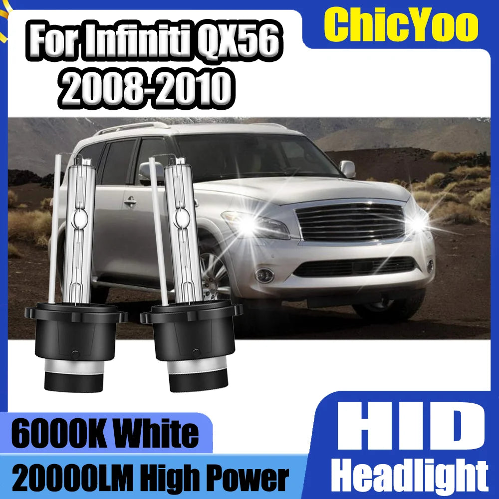 20000LM High Power D2S HID Xenon Lamp Bulbs 6000K Super White Plug And Play Xenon Headligh