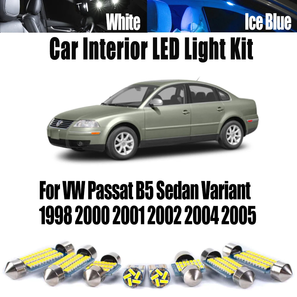 15-Piece LED Interior Light Kit for VW Passat B5 Sedan Variant - Canbus Error-Free Bulbs | AUTOKITSHOP
