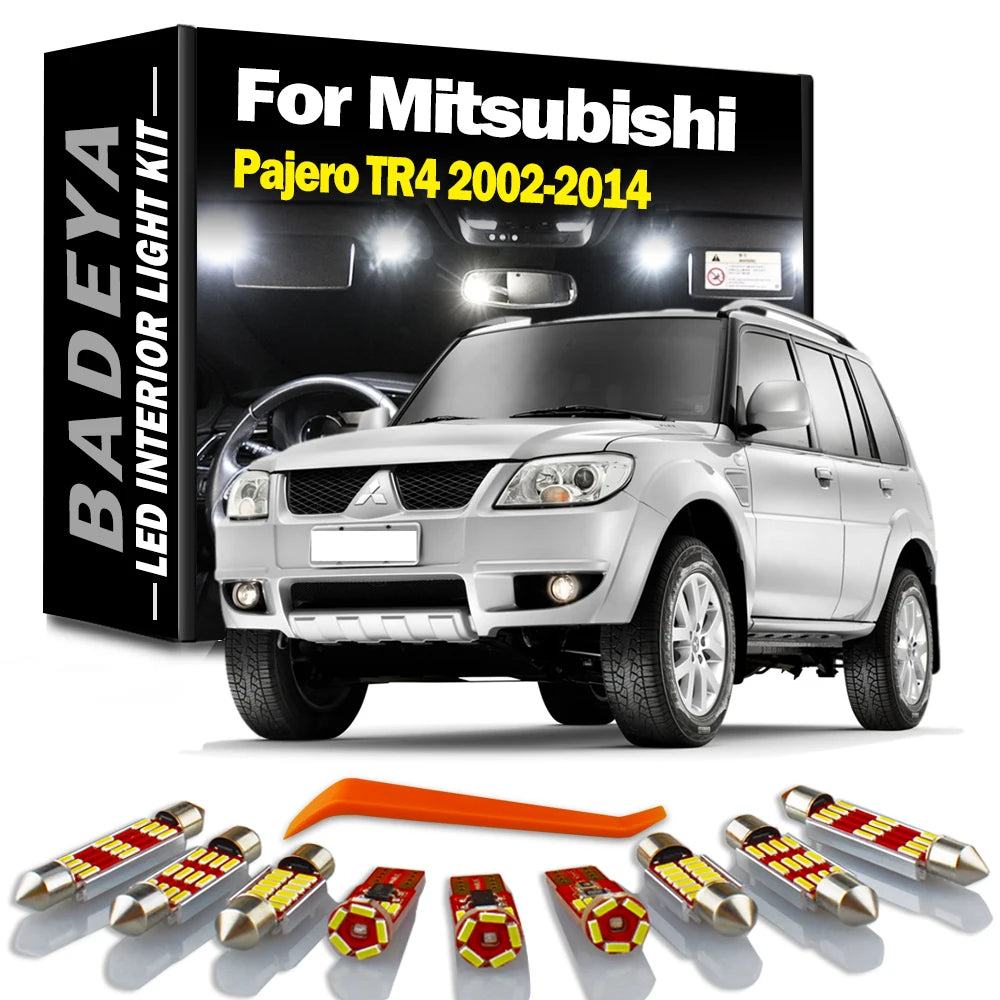 BADEYA 11Pcs Canbus LED Interior Door Map Light Bulb Kit For Mitsubishi Pajero TR4 2002-20