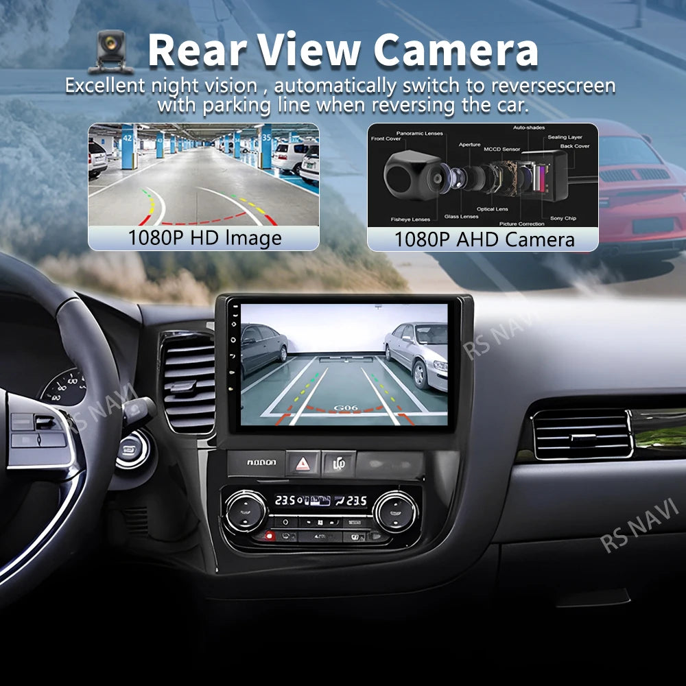 Android 16 2K QLED For Mitsubishi Outlander 3 2012-2018 Android Car Radio Multimedia Video