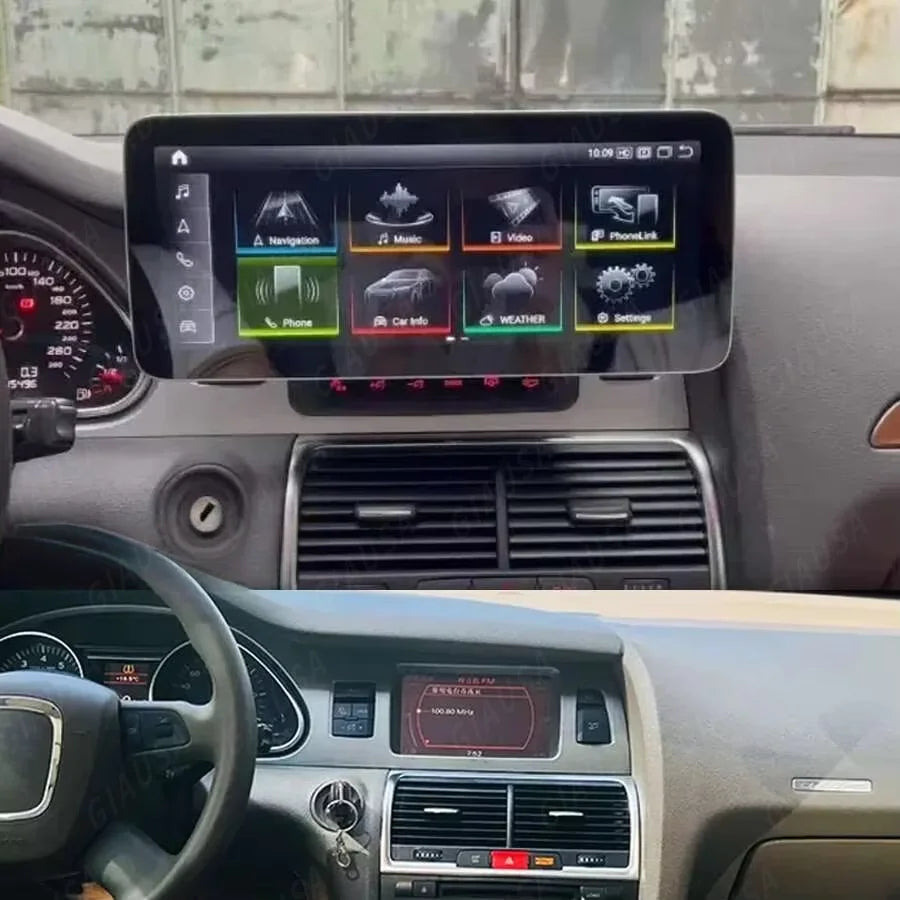 Android 13 Car Gps Navigation Screen For Audi Q7 2006 2007-2009 Audio Multimedia Dvd Playe