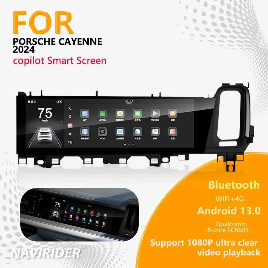 Car Copilot CarPlay Android 13 Screen For Porsche Cayenne 2024 Car GPS Navigation Multimed