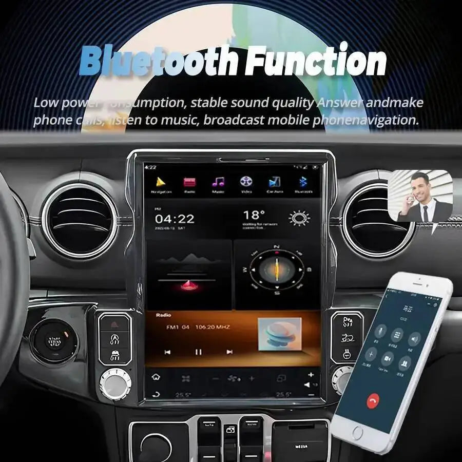13" Screen Head Unit Car Radio For Jeep Wrangler 2018-2021 Android Auto Car GPS Multimedia | AUTOKITSHOP