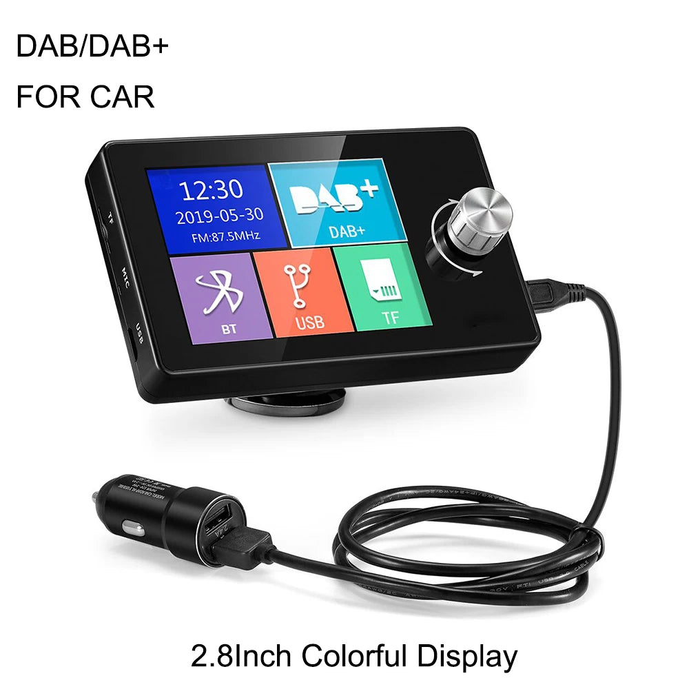 DAB+ Car Digital Radio FM Receiver BT SD TF MP3 Player 2.8 Inch Screen DAB for European Ca | AUTOKITSHOP