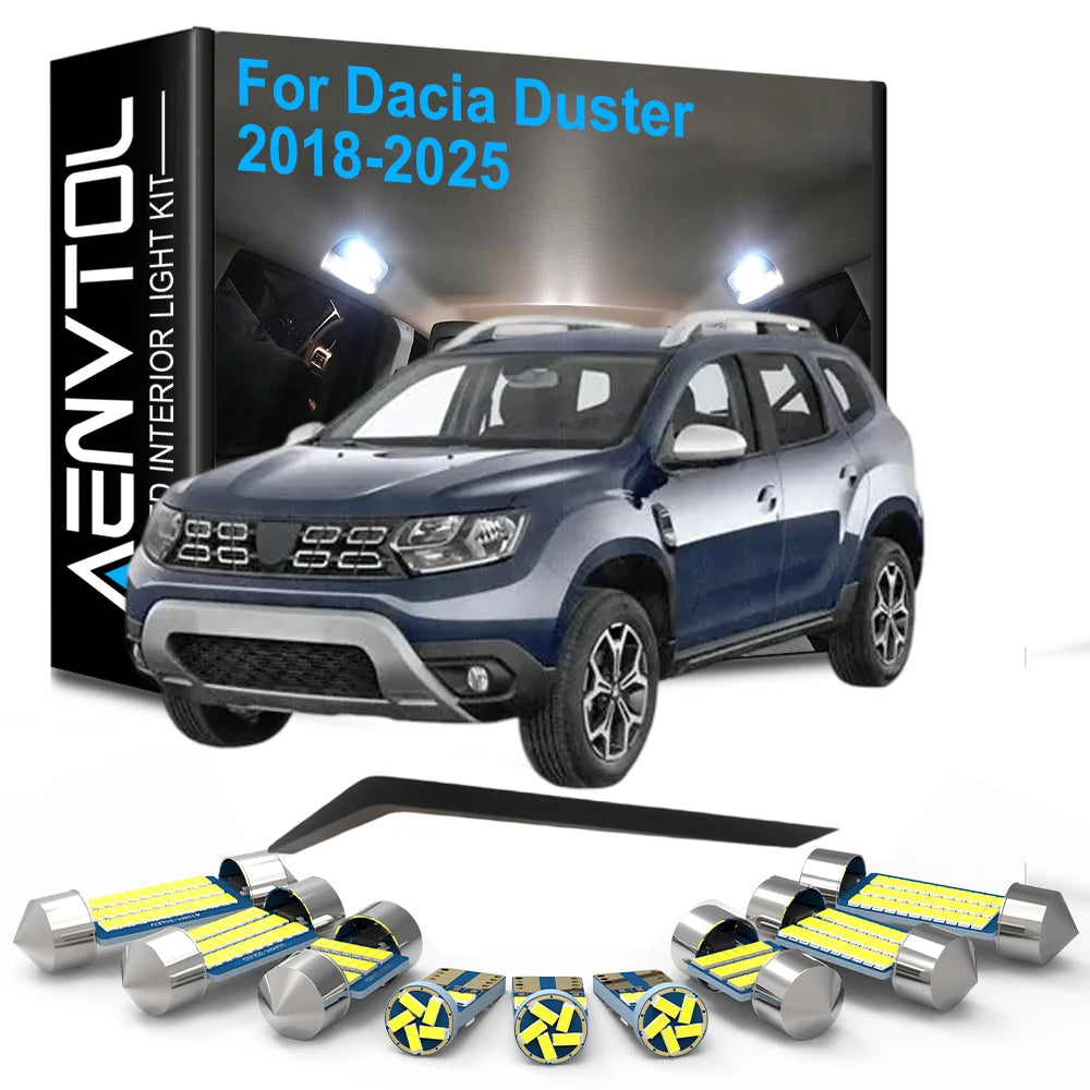 Car Interior LED Lights Canbus for Dacia Duster 2018 2019 2020 2021 2022 2023 2024 2025 LE