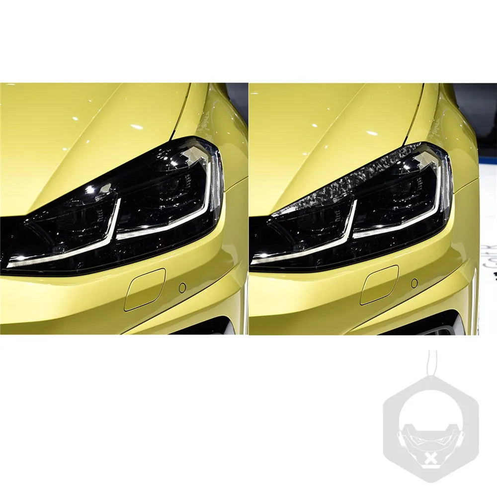 FOR Volkswagen Golf 7 GTI GTD R MK7 2013-2018 Carbon Fiber Headlight Eyebrow Eyelids Cover