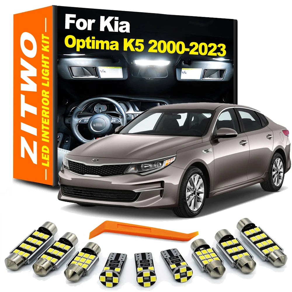 ZITWO Canbus LED Interior Dome Trunk Plate Light Kit For Kia Optima K5 2000- 2018 2019 2020 2021 2022 2023 Car Bulb Accessories