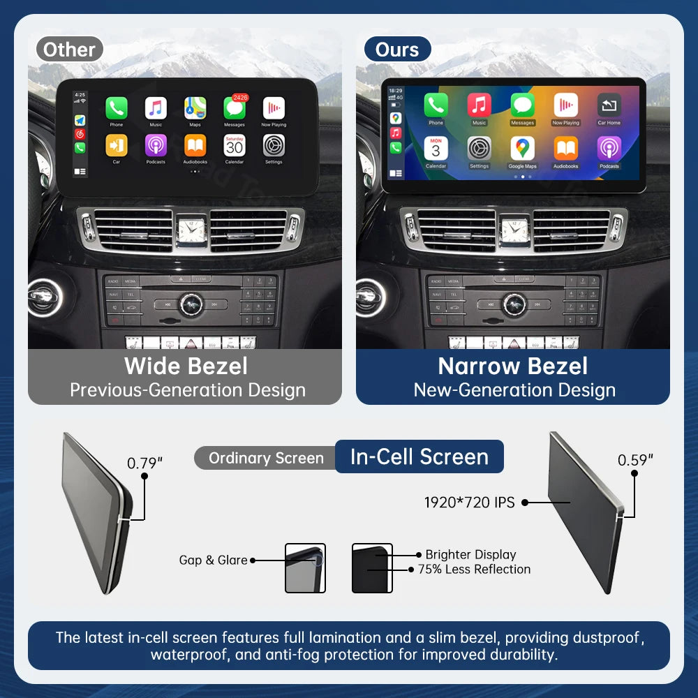 CN 12.3'' Multimedia Display For Benz CLS 2010-2018 NTG4.0 NTG4.5 NTG5.0 Touch Screen Wire | AUTOKITSHOP