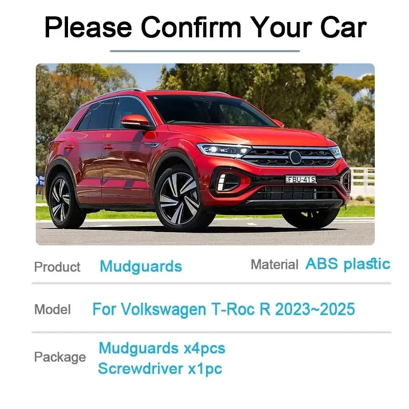 For Volkswagen VW T-Roc R 2023-2025 4pcs Front Rear Mudguards Mud Wheel Protect Fender New | AUTOKITSHOP