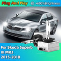 HID D3S Bulbs Xenon Headlight 6000K Replace Car Lights 10000LM Bright For Skoda Superb 3 M
