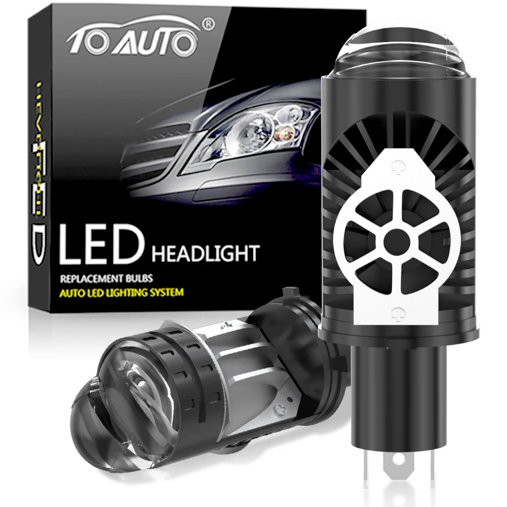 H4 Bi Led Lenses 20000LM 100W H4 LED Light Bulbs Mini Projector Lens Car Headlight Canbus